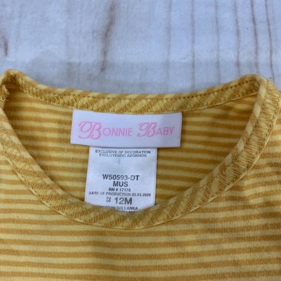 Bonnie Baby Yellow Check Dress Size 12M - Picture 2 of 3